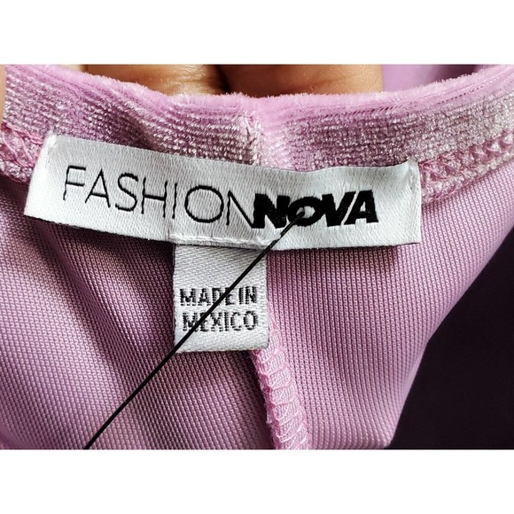 Fashion Nova Women Purple Polyester Halter Neck Sleeveless Velvet Maxi Dress XL - Picture 11 of 16